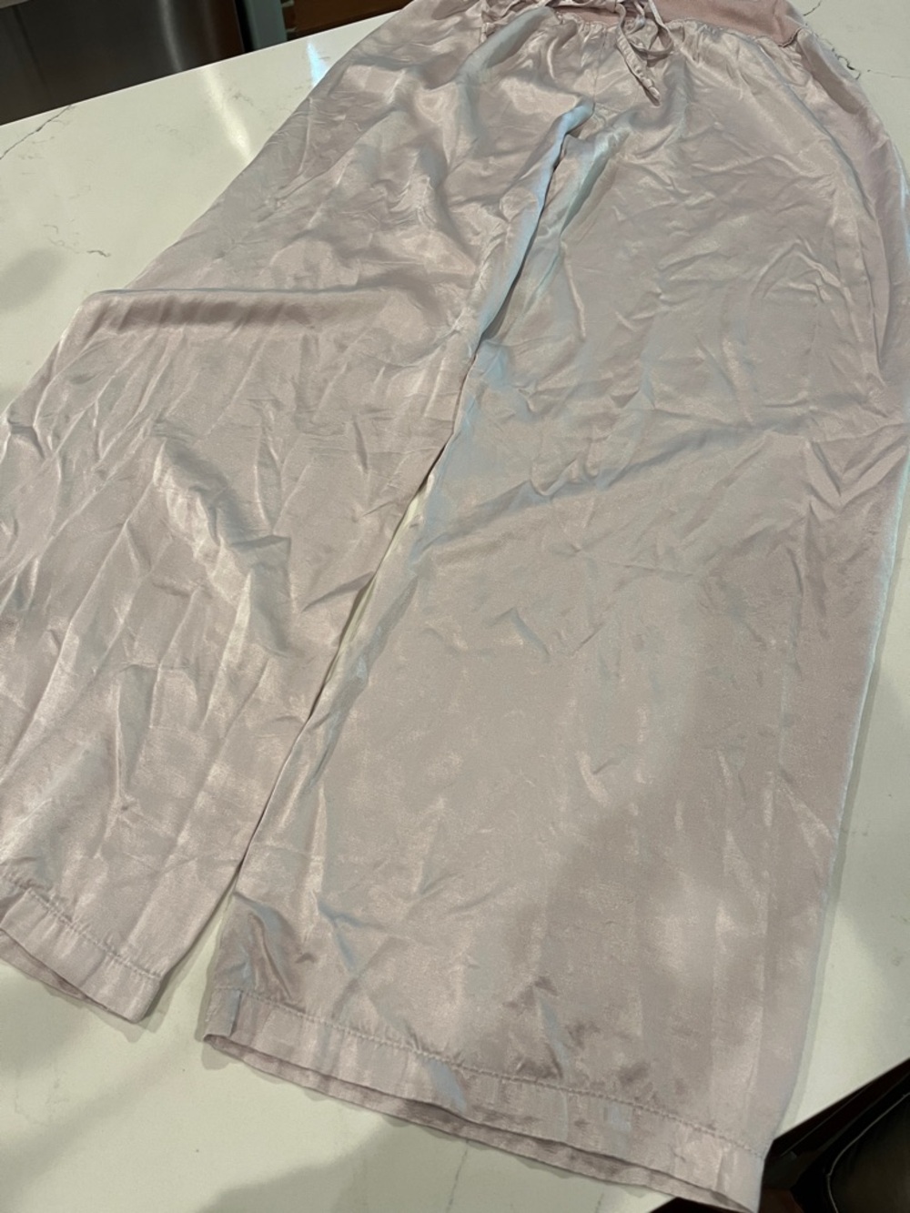 Pj Harlow Light Pink Satin Pajama Pants - Women's Sleepwear